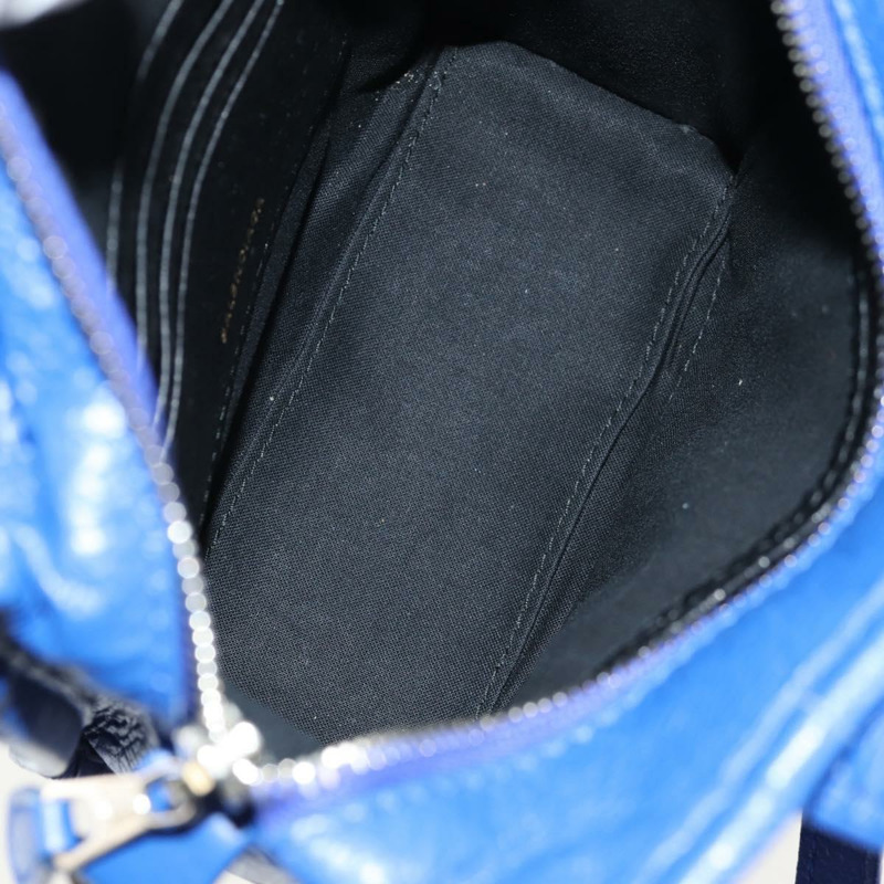 【日本直送】BALENCIAGA Bazaar Shopper XXS 手提包 皮革 2way 藍色 銀色 513988 正品 158835V-9