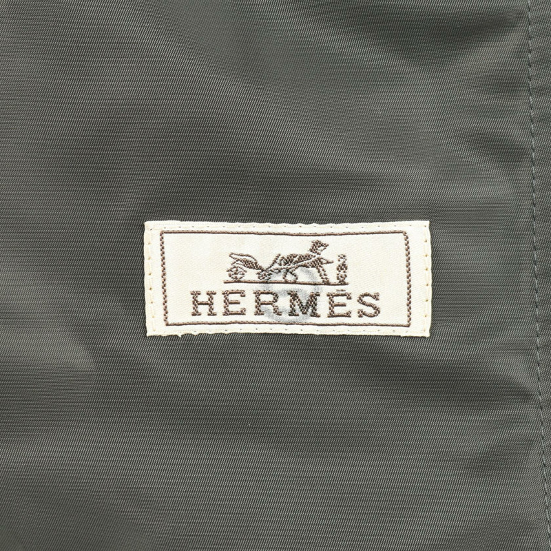 愛馬仕男士棕色聚酯短袖外套（二手）-2