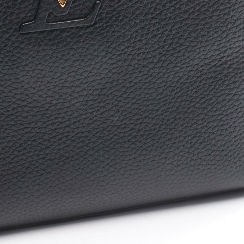 LOUIS VUITTON Capucine BB 斜背包手提包 M94755 trillon 皮革 黑色 二手-6