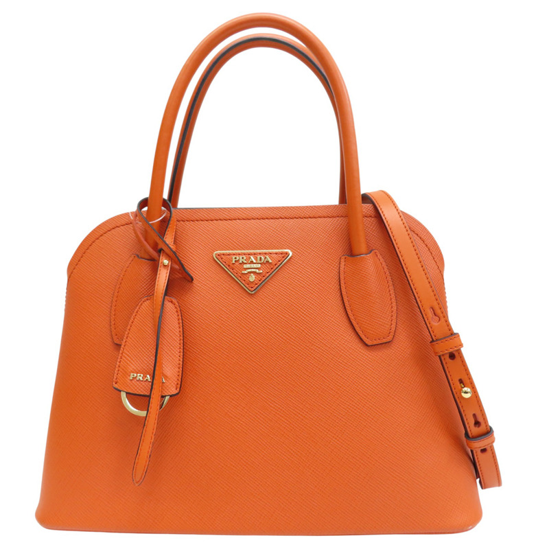 橘色 牛皮 兩用包【PRADA 普拉達】 1BA295-0