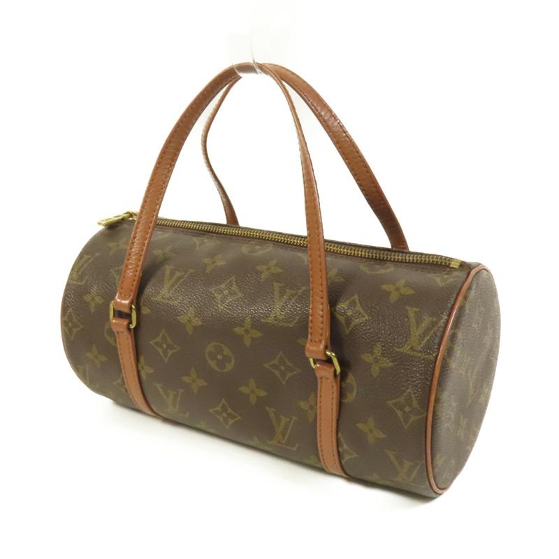 LOUIS VUITTON Monogram Papillon金扣手挽袋棕色-2