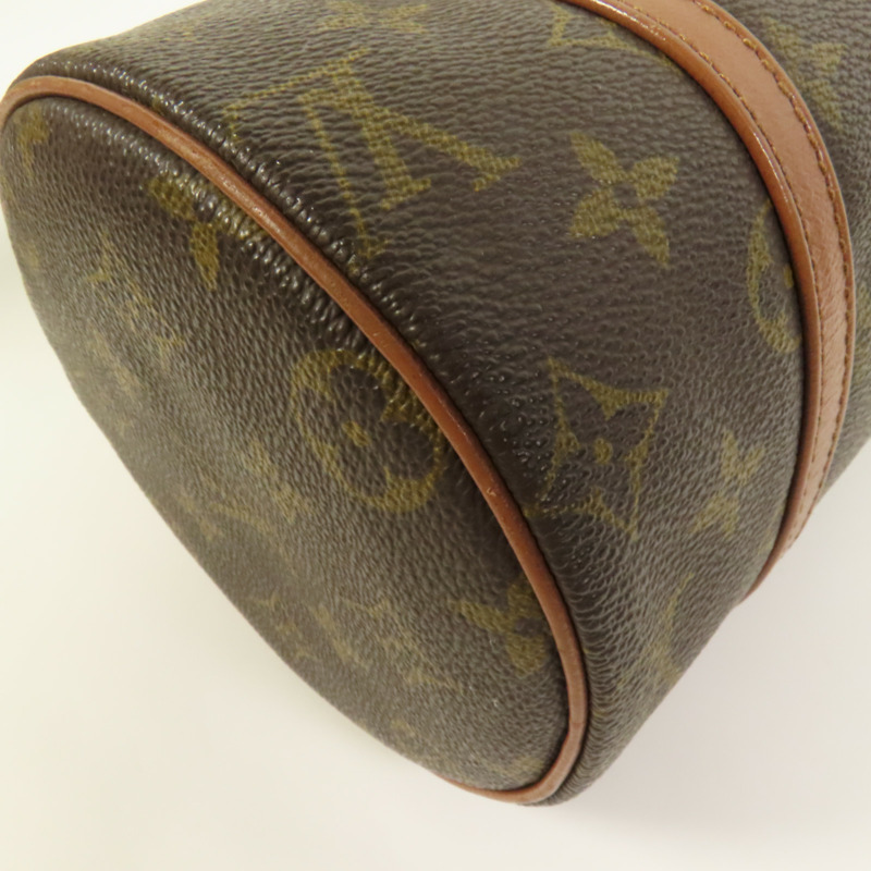 LOUIS VUITTON Monogram Papillon金扣手挽袋棕色-9
