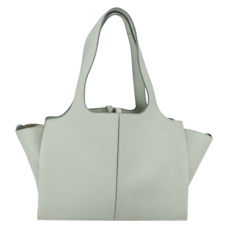 【日本直送】CELINE Trillodo 手提包，皮革材質，淺藍色，金色，正品，貨號 148596M-1