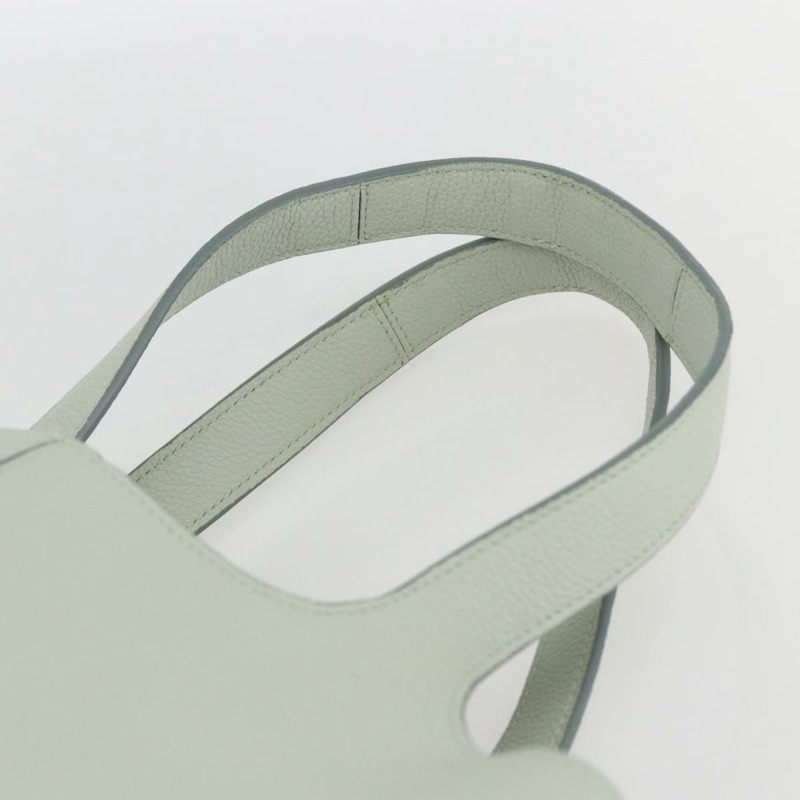 【日本直送】CELINE Trillodo 手提包，皮革材質，淺藍色，金色，正品，貨號 148596M-7