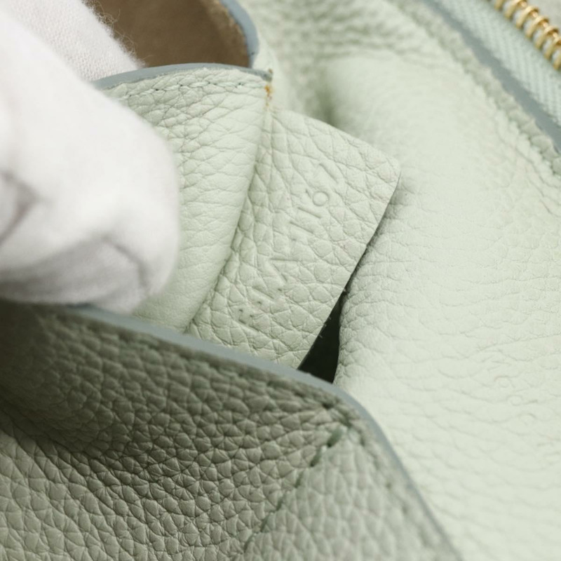 【日本直送】CELINE Trillodo 手提包，皮革材質，淺藍色，金色，正品，貨號 148596M-10