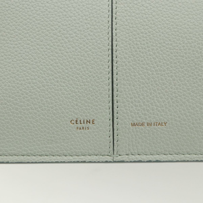 【日本直送】CELINE Trillodo 手提包，皮革材質，淺藍色，金色，正品，貨號 148596M-16