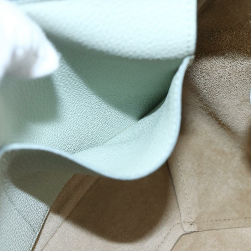 【日本直送】CELINE Trillodo 手提包，皮革材質，淺藍色，金色，正品，貨號 148596M-20