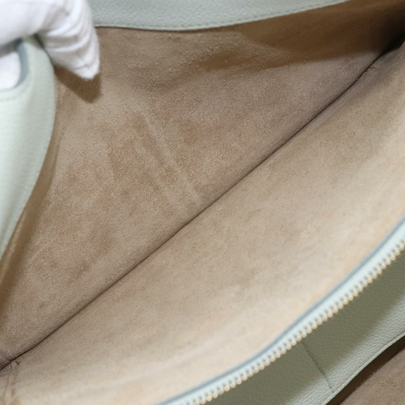 【日本直送】CELINE Trillodo 手提包，皮革材質，淺藍色，金色，正品，貨號 148596M-22