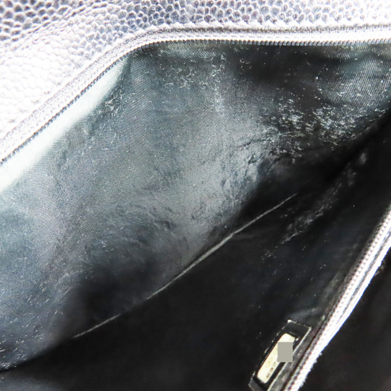 黑色 菱格紋 荔枝紋 牛皮 Coco Handle 30cm 手提包 (無卡)【CHANEL 香奈兒】-5