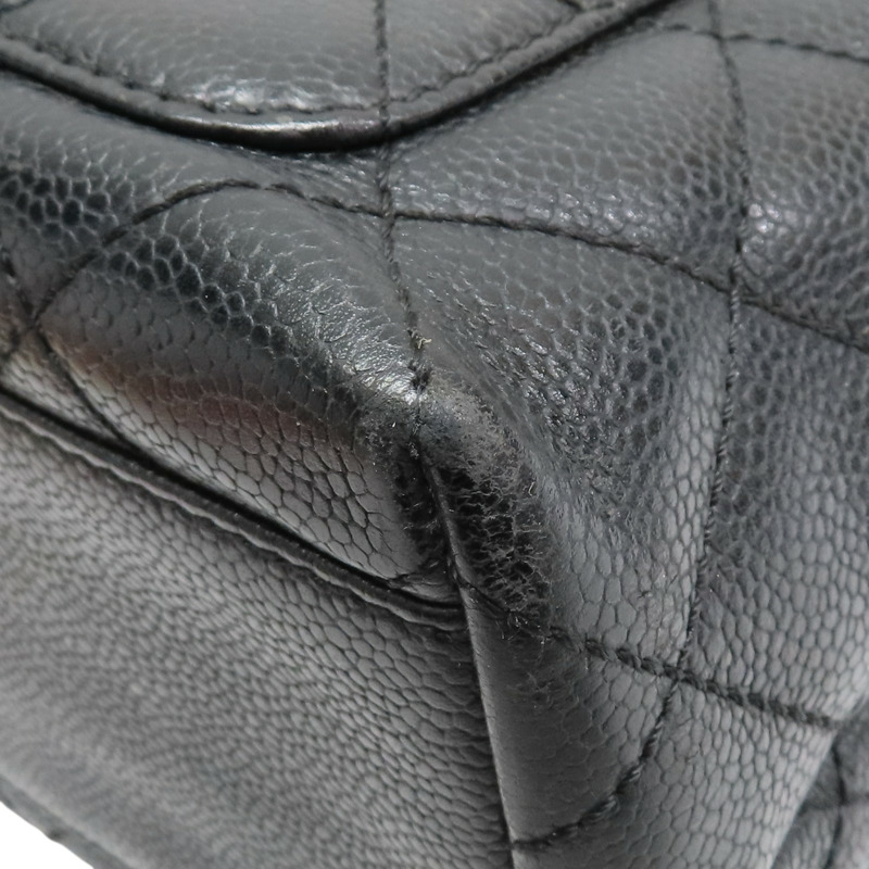 黑色 菱格紋 荔枝紋 牛皮 Coco Handle 30cm 手提包 (無卡)【CHANEL 香奈兒】-12