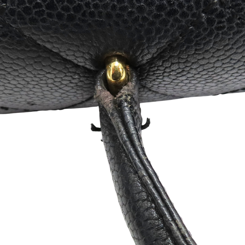 黑色 菱格紋 荔枝紋 牛皮 Coco Handle 30cm 手提包 (無卡)【CHANEL 香奈兒】-13