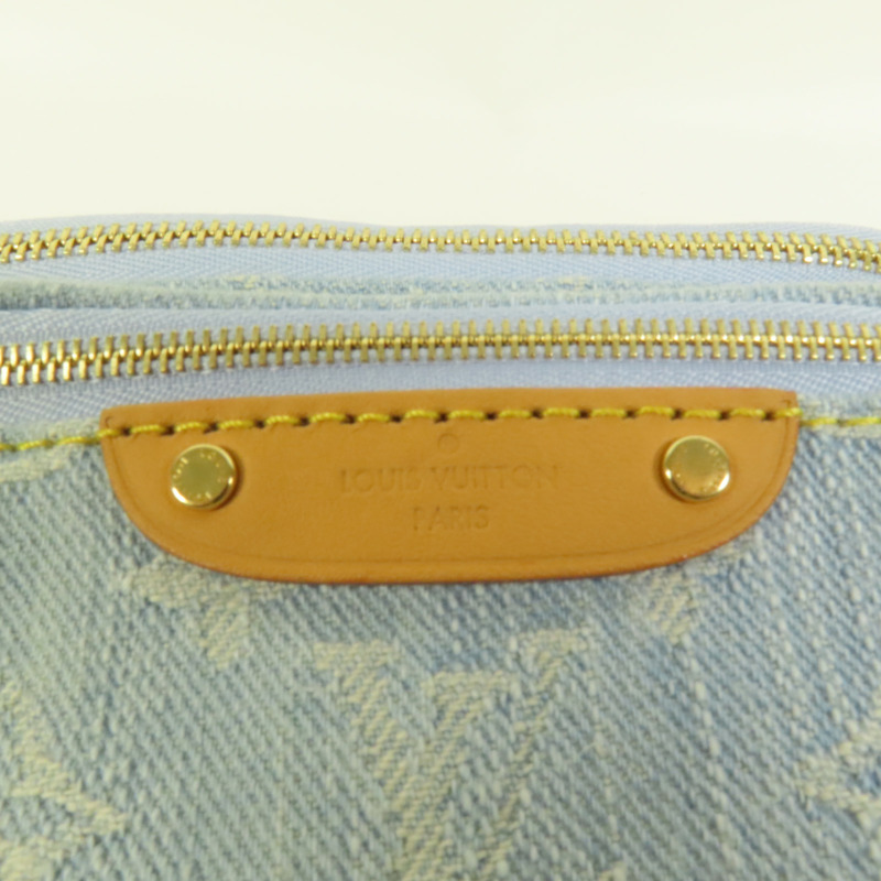 LOUIS VUITTON Monogram Denim Mini Bumbag金扣手挽肩背兩用袋-6