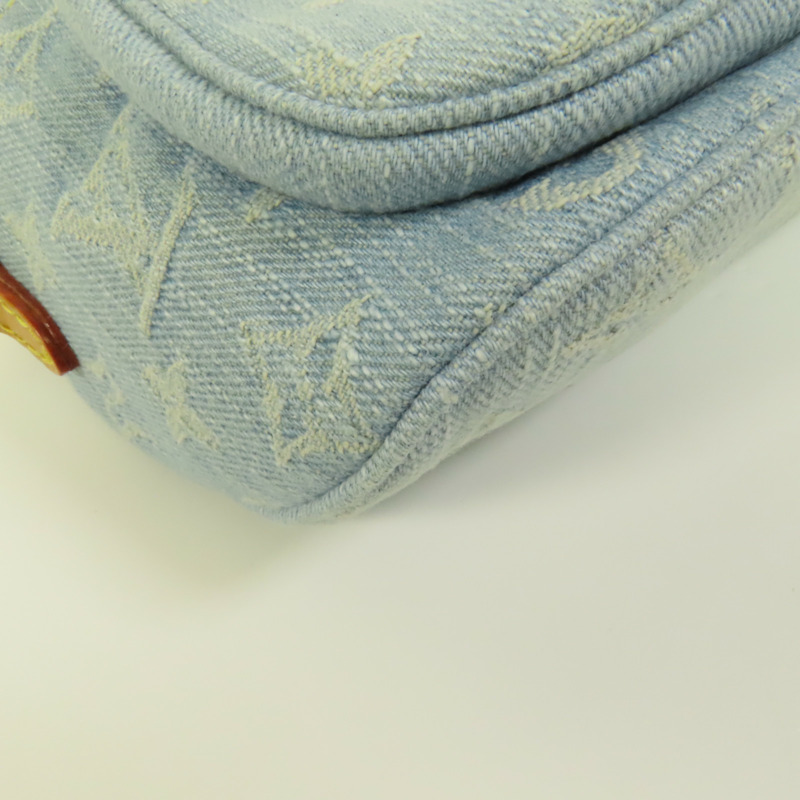 LOUIS VUITTON Monogram Denim Mini Bumbag金扣手挽肩背兩用袋-13