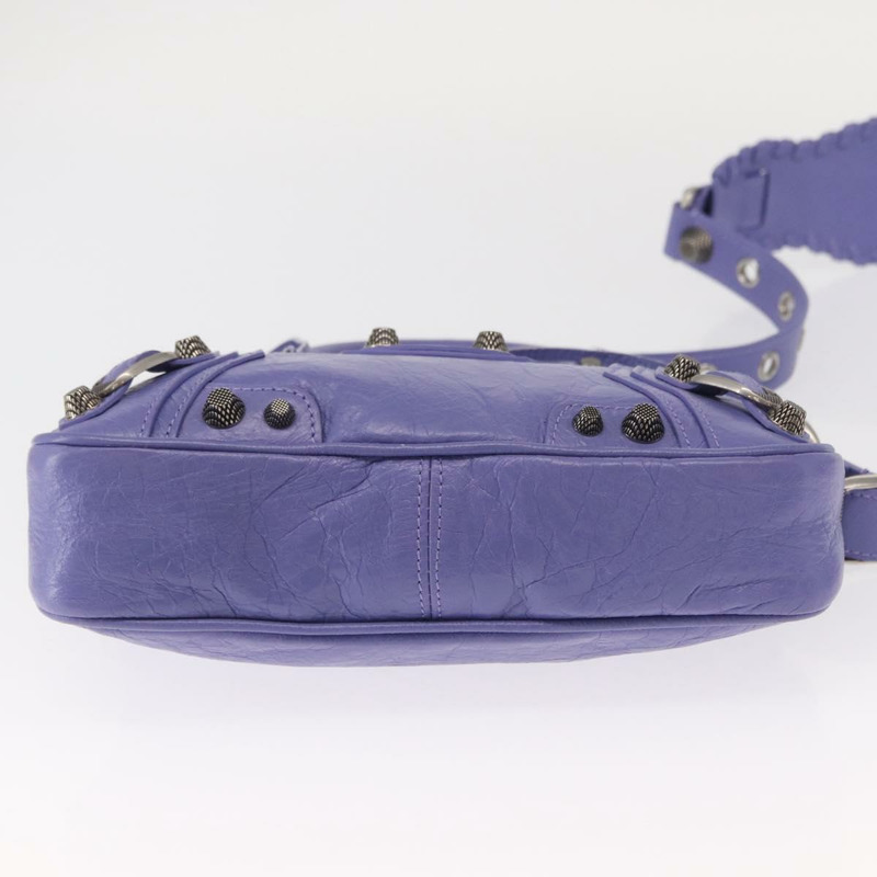 【日本直送】BALENCIAGA Neo Kagoul S 手袋 皮革 兩用 紫色/銀色 751523 正品 158933SM-4