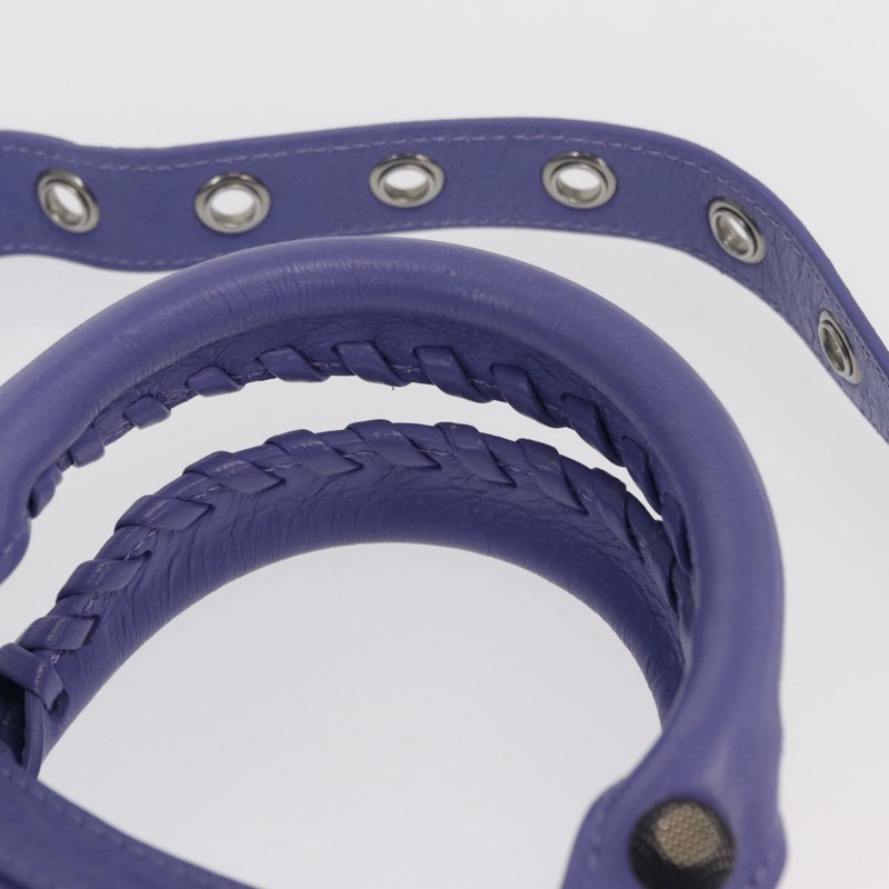 【日本直送】BALENCIAGA Neo Kagoul S 手袋 皮革 兩用 紫色/銀色 751523 正品 158933SM-13