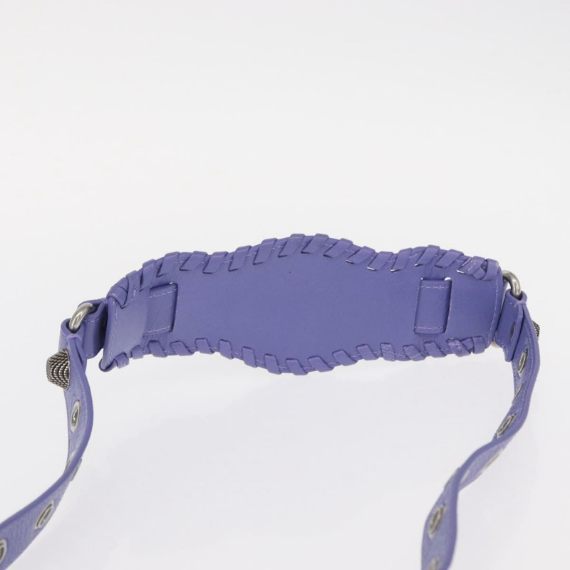 【日本直送】BALENCIAGA Neo Kagoul S 手袋 皮革 兩用 紫色/銀色 751523 正品 158933SM-14