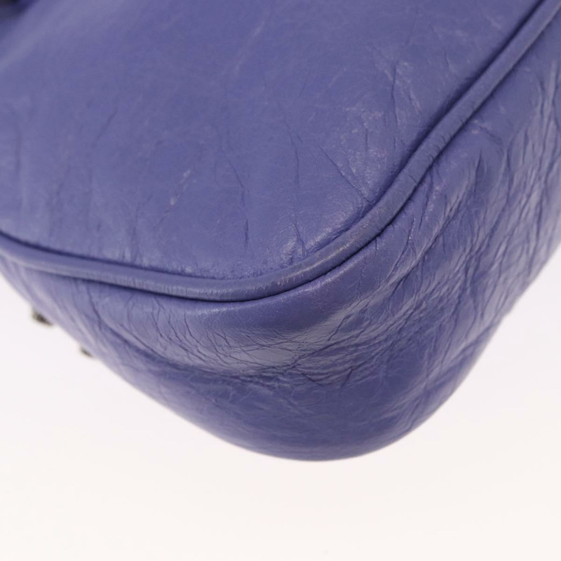 【日本直送】BALENCIAGA Neo Kagoul S 手袋 皮革 兩用 紫色/銀色 751523 正品 158933SM-17