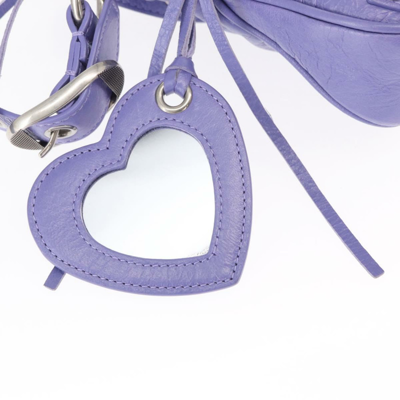 【日本直送】BALENCIAGA Neo Kagoul S 手袋 皮革 兩用 紫色/銀色 751523 正品 158933SM-19