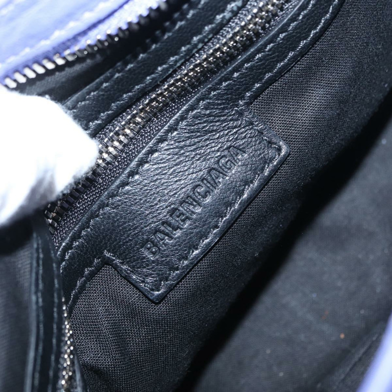 【日本直送】BALENCIAGA Neo Kagoul S 手袋 皮革 兩用 紫色/銀色 751523 正品 158933SM-21