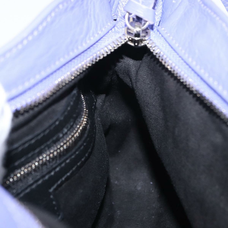 【日本直送】BALENCIAGA Neo Kagoul S 手袋 皮革 兩用 紫色/銀色 751523 正品 158933SM-22