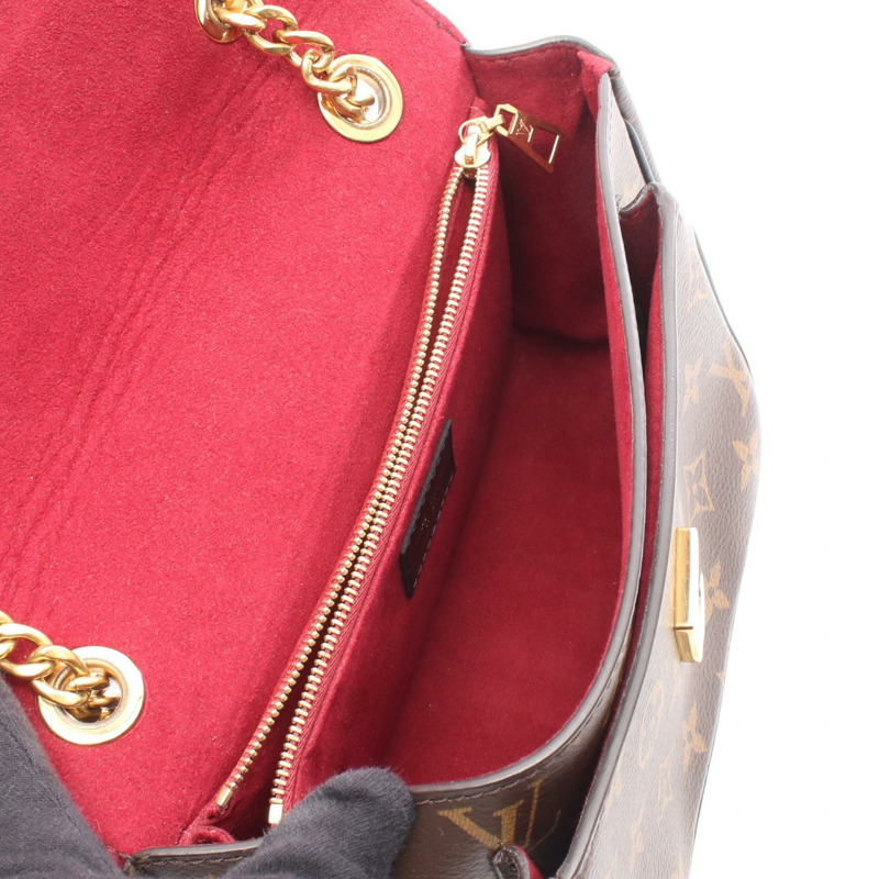 路易威登 Passy 鏈條肩背包 M45592 Monogram 皮革 棕色/黑色 二手-2