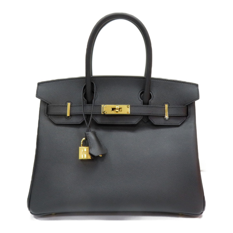 黑色 Epsom牛皮 Birkin 30 柏金包 手提包 K刻 金扣【HERMES 愛馬仕】-0