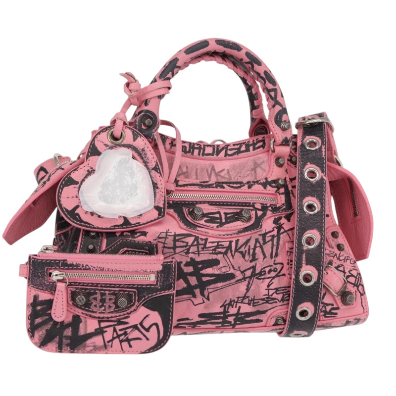 【日本直送】BALENCIAGA Neo Kagol Graffiti XS 包裝皮革 2way 粉紅色 700940 正品 158934SAM-0