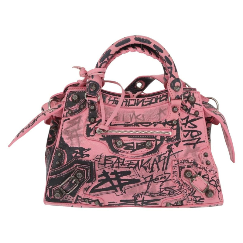 【日本直送】BALENCIAGA Neo Kagol Graffiti XS 包裝皮革 2way 粉紅色 700940 正品 158934SAM-12