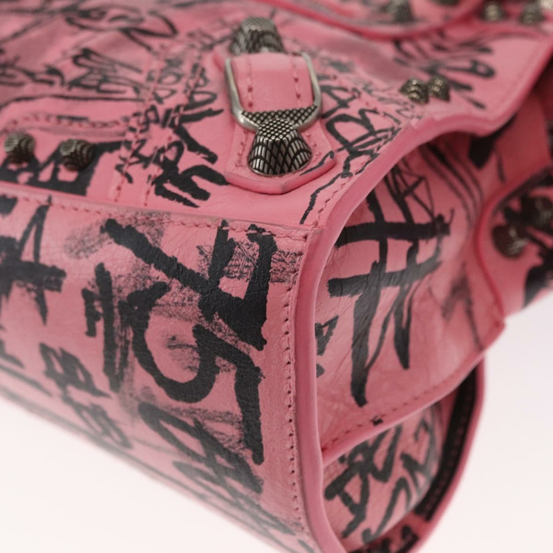 【日本直送】BALENCIAGA Neo Kagol Graffiti XS 包裝皮革 2way 粉紅色 700940 正品 158934SAM-15
