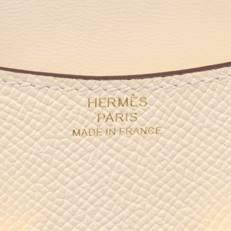 愛馬仕 Constance Slim 雙折皮夾 B Epsom craie 二手女士 GHW-3