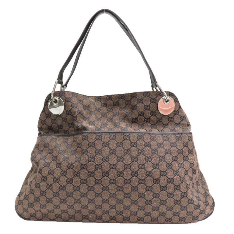 棕色 GG帆布 Eclipse 肩背包【GUCCI 古馳】 285584-0