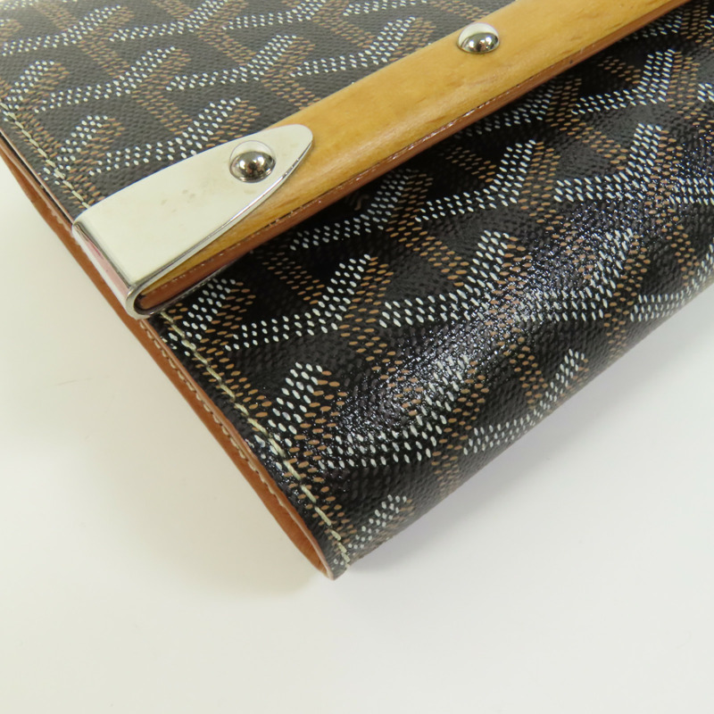 GOYARD 塗層帆布Monte-Carlo PM銀扣肩背袋-11
