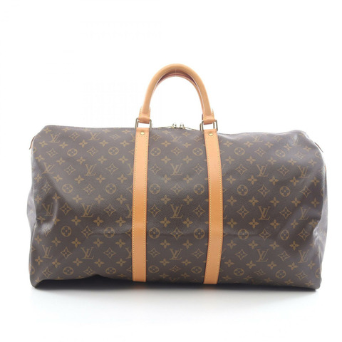 路易威登 Keepall 55 旅行手提包 M41424 Monogram 皮革 棕色 二手 LV