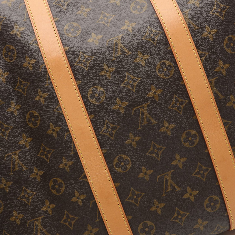 路易威登 Keepall 55 旅行手提包 M41424 Monogram 皮革 棕色 二手 LV-11