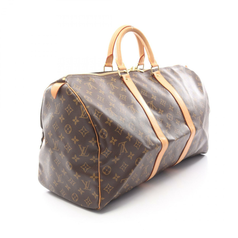 路易威登 Keepall 50 手提旅行包 M41426 Monogram 帆布皮革棕色 LV-1