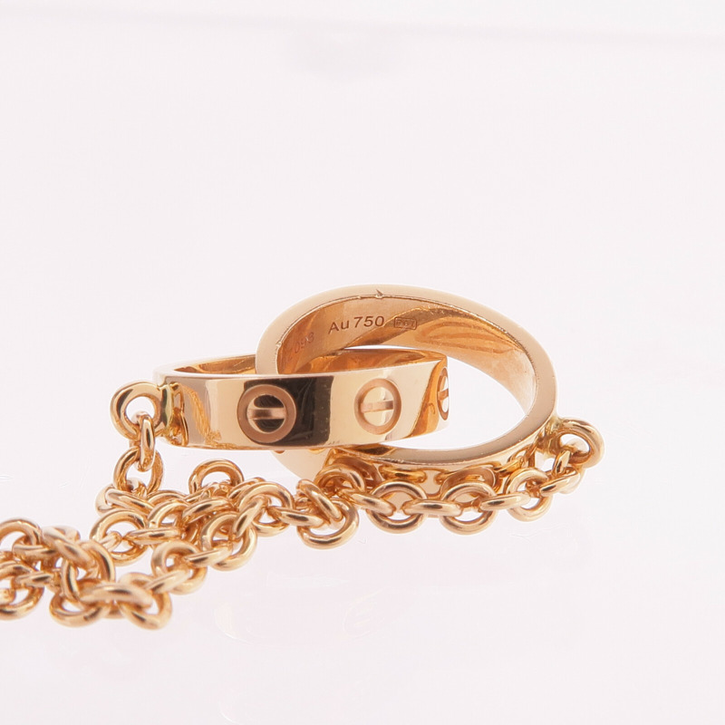 CARTIER 18K玫瑰金Love Pendant項鍊-7