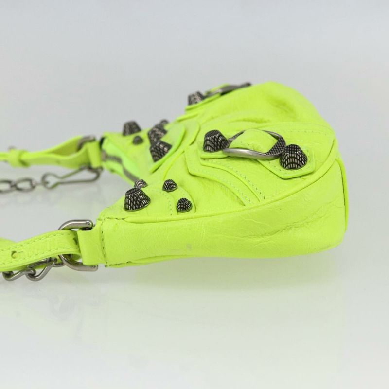 【日本直送】BALENCIAGA Luca Goal 迷你包，皮革材質，綠色/銀色，貨號 695814，正品編號 158885SAM-2