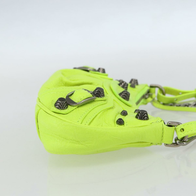 【日本直送】BALENCIAGA Luca Goal 迷你包，皮革材質，綠色/銀色，貨號 695814，正品編號 158885SAM-3