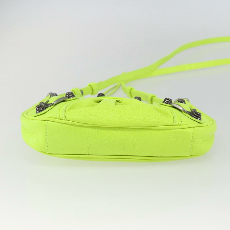 【日本直送】BALENCIAGA Luca Goal 迷你包，皮革材質，綠色/銀色，貨號 695814，正品編號 158885SAM-4