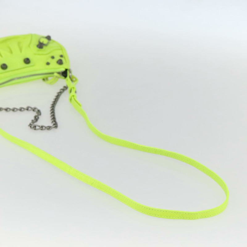 【日本直送】BALENCIAGA Luca Goal 迷你包，皮革材質，綠色/銀色，貨號 695814，正品編號 158885SAM-7