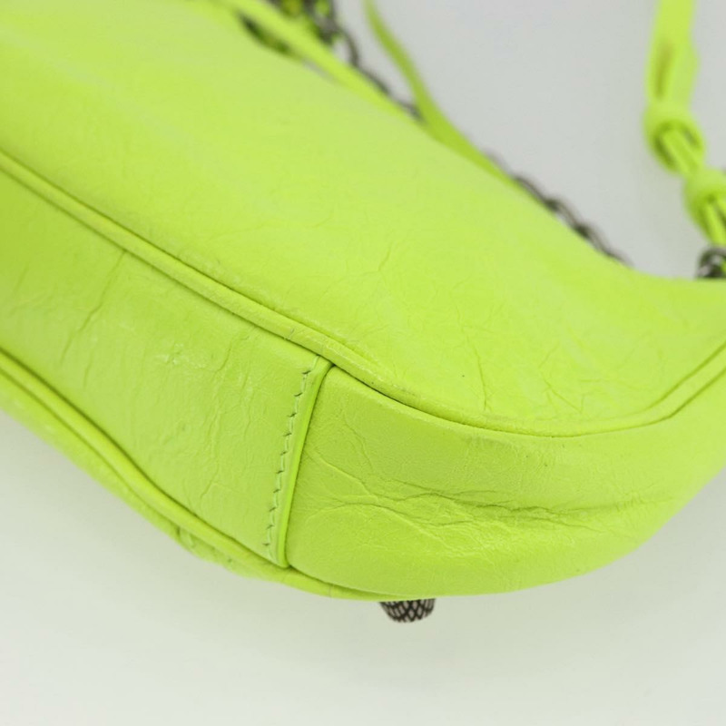 【日本直送】BALENCIAGA Luca Goal 迷你包，皮革材質，綠色/銀色，貨號 695814，正品編號 158885SAM-17