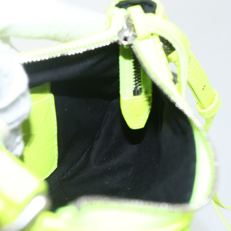 【日本直送】BALENCIAGA Luca Goal 迷你包，皮革材質，綠色/銀色，貨號 695814，正品編號 158885SAM-21