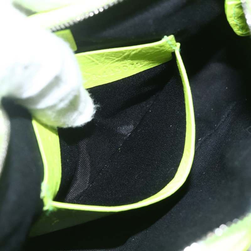 【日本直送】BALENCIAGA Luca Goal 迷你包，皮革材質，綠色/銀色，貨號 695814，正品編號 158885SAM-23