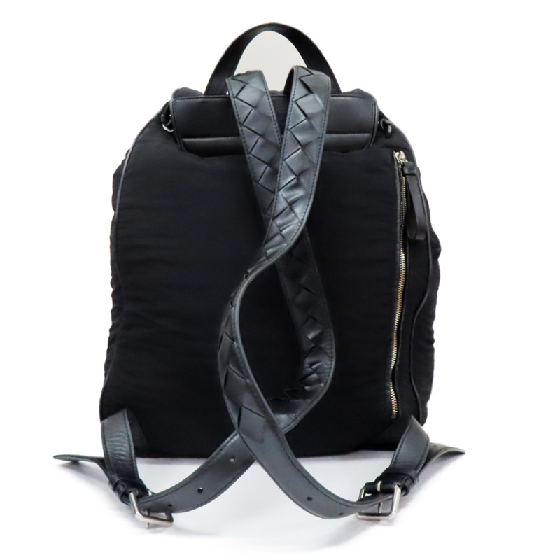 黑色 尼龍 牛皮 Crossroad 後背包【BOTTEGA VENETA BV 寶緹嘉】 806160-1