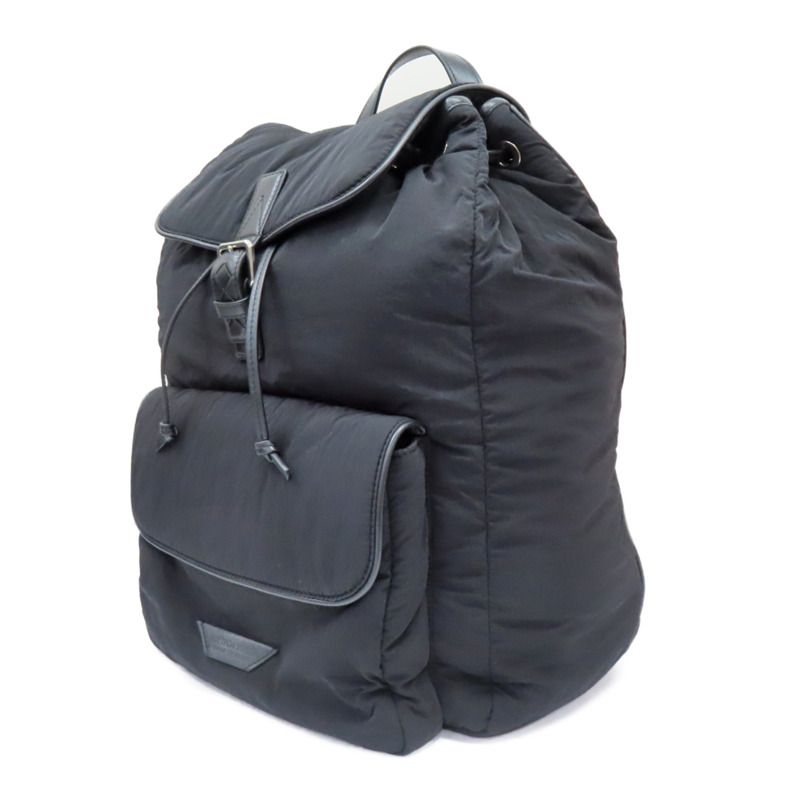 黑色 尼龍 牛皮 Crossroad 後背包【BOTTEGA VENETA BV 寶緹嘉】 806160-2