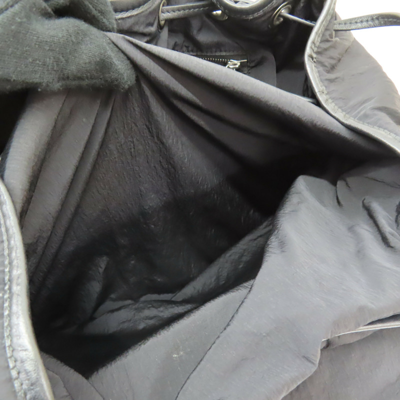 黑色 尼龍 牛皮 Crossroad 後背包【BOTTEGA VENETA BV 寶緹嘉】 806160-6