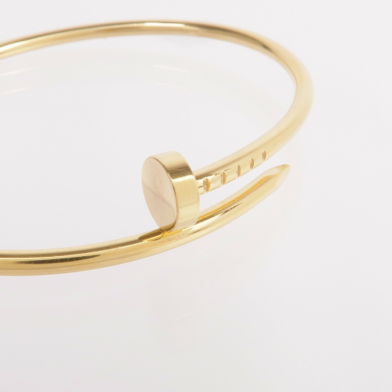 CARTIER 18K黃金Juste Un Clou手鐲Cartier#16-4