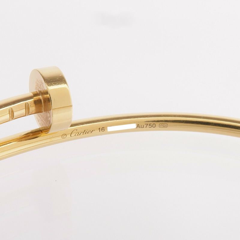 CARTIER 18K黃金Juste Un Clou手鐲Cartier#16-5