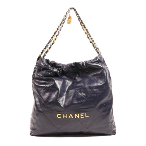 CHANEL 牛皮皮革Chanel 22 Medium金扣鏈帶肩背袋