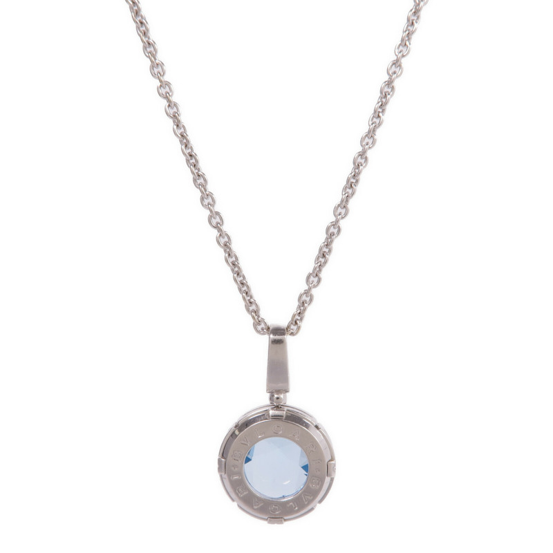 BVLGARI 18K白金Parentesi Cocktail Necklace藍色黃玉/鑽石項鍊-1